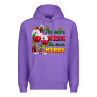 Purple The more wine the more merry Premium Hoodie - AdoDesignShop
