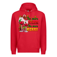 Red The more wine the more merry Premium Hoodie - AdoDesignShop