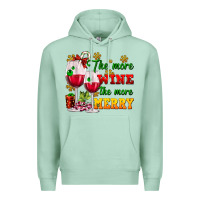 Seafoam The more wine the more merry Premium Hoodie - AdoDesignShop