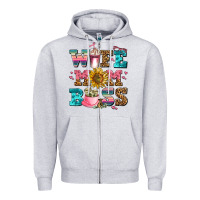 Heather Grey wife mom boss Zipper Hoodie - AdoDesignShop
