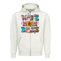 Oatmeal Heather wife mom boss Zipper Hoodie - AdoDesignShop