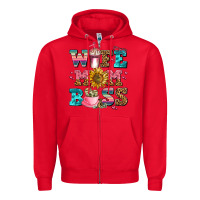 Red wife mom boss Zipper Hoodie - AdoDesignShop