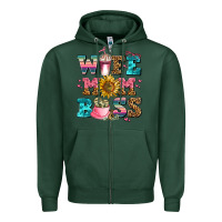 Sports Green wife mom boss Zipper Hoodie - AdoDesignShop