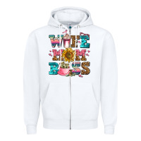 White wife mom boss Zipper Hoodie - AdoDesignShop