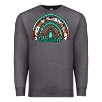 Charcoal Heather blessed western rainbow Premium Sweatshirt - Jasminsmagicworld