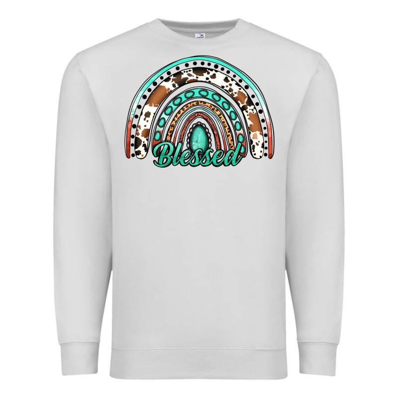 Blessed Western Rainbow Premium Sweatshirt by Jasminsmagicworld | Teevron