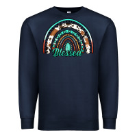 Navy blessed western rainbow Premium Sweatshirt - Jasminsmagicworld