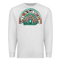 Oatmeal Heather blessed western rainbow Premium Sweatshirt - Jasminsmagicworld