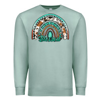 Seafoam blessed western rainbow Premium Sweatshirt - Jasminsmagicworld