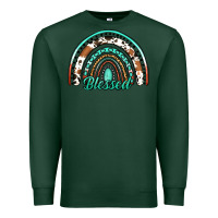 Sports Green blessed western rainbow Premium Sweatshirt - Jasminsmagicworld