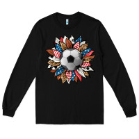 Black football sunflower Long Sleeve Tee - HRA Design Shop