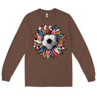 Chestnut football sunflower Long Sleeve Tee - HRA Design Shop