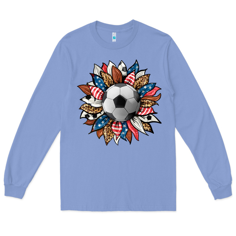 Football Sunflower Long Sleeve Tee by HRA Design Shop | Teevron