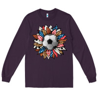 Plum football sunflower Long Sleeve Tee - HRA Design Shop
