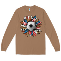 Toasted Coconut football sunflower Long Sleeve Tee - HRA Design Shop