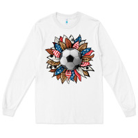 White football sunflower Long Sleeve Tee - HRA Design Shop