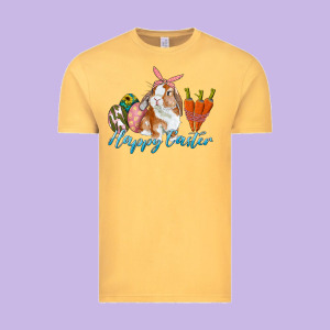 Happy Easter Bunny Carrots And Eggs Vintage Tee Designed By Ranaportraitstore