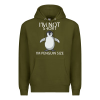 Army Green I'm Not Short I'm Penguin Size Premium Hoodie - Bettercallsaul