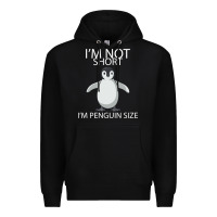 Black I'm Not Short I'm Penguin Size Premium Hoodie - Bettercallsaul