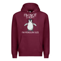 Burgundy I'm Not Short I'm Penguin Size Premium Hoodie - Bettercallsaul