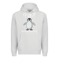 Dove Grey I'm Not Short I'm Penguin Size Premium Hoodie - Bettercallsaul