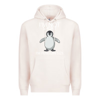 Pale Pink I'm Not Short I'm Penguin Size Premium Hoodie - Bettercallsaul
