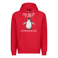 Red I'm Not Short I'm Penguin Size Premium Hoodie - Bettercallsaul