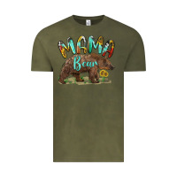 Vintage Olive mama bear Vintage Tee - BarkalooDesign