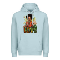 Blue Mist black afro boy love Premium Hoodie - NancyCooperArtShop