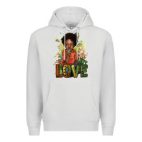 Dove Grey black afro boy love Premium Hoodie - NancyCooperArtShop