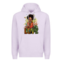 Lilac black afro boy love Premium Hoodie - NancyCooperArtShop