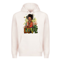 Pale Pink black afro boy love Premium Hoodie - NancyCooperArtShop