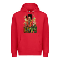 Red black afro boy love Premium Hoodie - NancyCooperArtShop