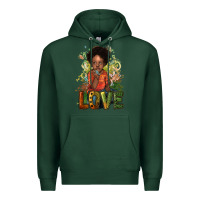 Sports Green black afro boy love Premium Hoodie - NancyCooperArtShop