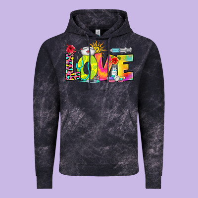 Love Nurse Summer Vintage Hoodie Designed By Ranaportraitstore