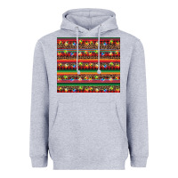 Heather Grey Christmas lights serape Heavyweight Hoodie - BarkalooDesign