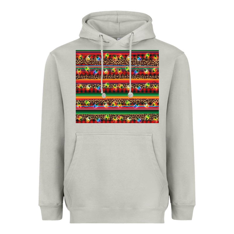 Christmas Lights Serape Heavyweight Hoodie by BarkalooDesign | Teevron