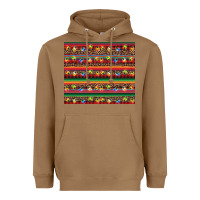 Toasted Coconut Christmas lights serape Heavyweight Hoodie - BarkalooDesign