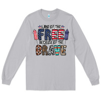 Moon Dust land of the beacause of the brave Long Sleeve Tee - CowhideDigitalArt