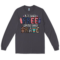 Smoke land of the beacause of the brave Long Sleeve Tee - CowhideDigitalArt