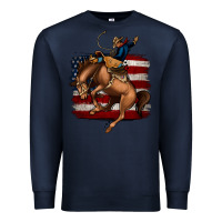 Navy bucking bronco Premium Sweatshirt - Jasminsmagicworld