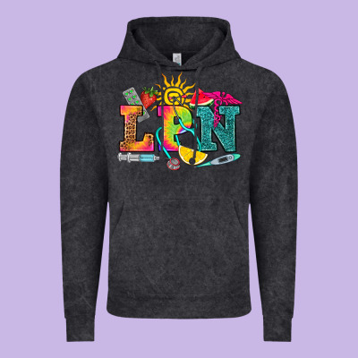 Lpn Summer Vintage Hoodie Designed By Ranaportraitstore