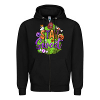 Black stay sweet halloween Zipper Hoodie - BundleAndBundleShop