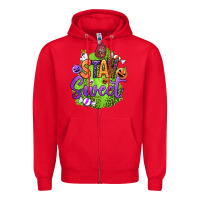 Red stay sweet halloween Zipper Hoodie - BundleAndBundleShop