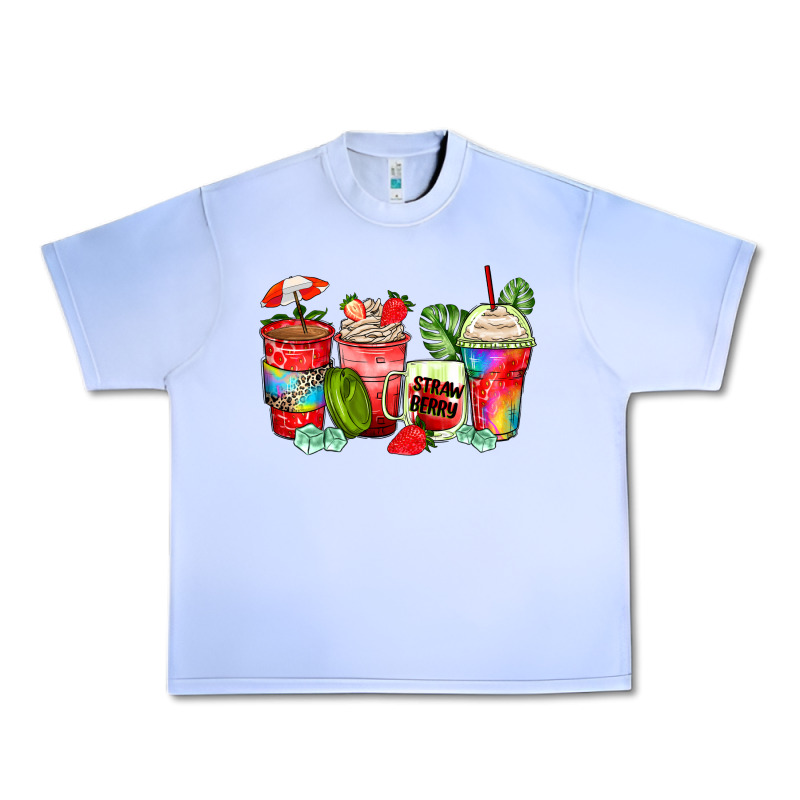 Strawberry Coffee Cups Urban Heavy Tee by Zillion Design Studio | Teevron