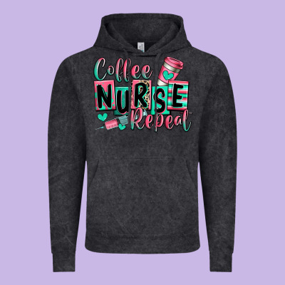 Coffee Nurse Repeat Vintage Hoodie Designed By Ranaportraitstore