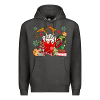 Charcoal Heather cup of chocolate and cookies Premium Hoodie - MaliasSmallBusiness
