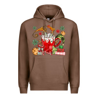 Chestnut cup of chocolate and cookies Premium Hoodie - MaliasSmallBusiness
