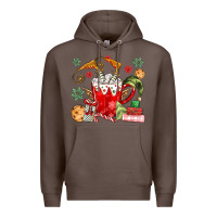 Coffee cup of chocolate and cookies Premium Hoodie - MaliasSmallBusiness