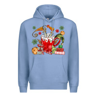 Colony Blue cup of chocolate and cookies Premium Hoodie - MaliasSmallBusiness